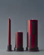 Tube Candleholder Small, bordeaux