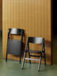 Backflip Chair, anthracite lacquered beech