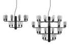 Lustr Amp Chandelier Large, smoke/black