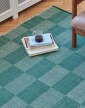 Check Rug 140x200 cm, green