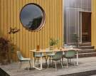 70/70 Outdoor Table, mahogany / grey