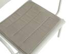 Linear Steel Lounge Chair Seat Pad, light grey