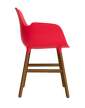 Form Armchair Walnut, bright red