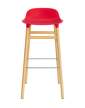 Form Bar Chair 75 cm Oak, bright red