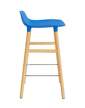 Form Bar Chair 65 cm Oak, bright blue