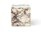 Plinth Side Table Cubic, Calacatta Viola