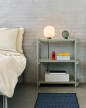 Woody Shelving System Column Low, smokey grey