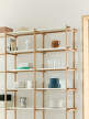 Woody Shelving System High, almond white