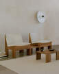 Tenon Side Table Small, fumed oak