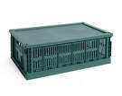 Colour Crate Lid Plastic Large, dark green