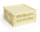 Colour Crate Lid Plastic Cube/Medium Square, light yellow