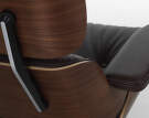 Eames Lounge Chair Walnut Dark, Leather Natural F68 Chocolate
