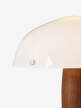 Herman SHY3 Lamp, opal glass w. walnut & cream marble