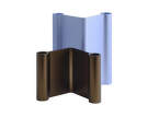 Pair Candleholder H18, light blue