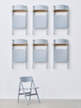 Backflip Chair, cloud blue lacquered beech