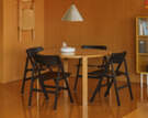 Backflip Chair, anthracite lacquered beech