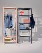 Wardrobe Unit, dark blue + pink
