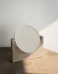 Pepe Marble Table Mirror, brass / brown marble