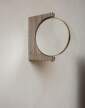 Pepe Marble Wall Mirror, brass / honed brown marble