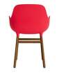 Form Armchair Walnut, bright red