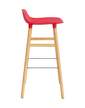 Form Bar Chair 75 cm Oak, bright red