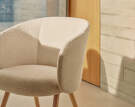 Mikado Armchair Natural Oak, ivory/pearl