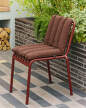 Palissade Chair and Armchair Soft Quilted Cushion, iron red