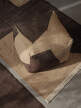 Forene Square Pouf, tan/chocolate