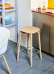 Soft Edge 82 Bar Stool Low, water-based oak