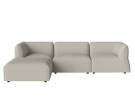 Arke Garden Corner Sofa 3 Modules with Pouf Left, sand