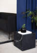 Plinth Side Table Cubic, Nero Marquina
