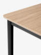 Drip Dining Table, black/lacquered oak