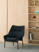 O2 Lounge Chair, soft black textile