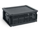Colour Crate Lid Plastic Medium, charcoal