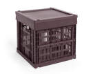 Colour Crate Lid Plastic Cube/Medium Square, bordeaux