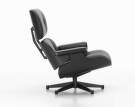 Eames Lounge Chair Chestnut Black, Leather Premium F66 Nero