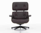 Eames Lounge Chair Walnut Dark, Leather Natural F68 Chocolate