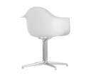 Eames Plastic Armchair DAL, cotton white/polished aluminum