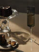 Ripple Champagne Flutes, set of 2, smoked grey