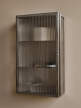 Haze Wall Cabinet Reeded Glass, stainless steel