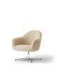 Harbour Lounge Chair Swivel, polished aluminium/Baena 15