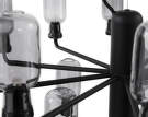 Lustr Amp Chandelier, smoke/black