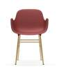 Form Armchair, red/brass