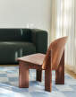 Chisel Lounge Chair, lacquered walnut