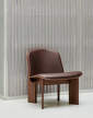 Chisel Lounge Chair, walnut / Sense Dark Brown