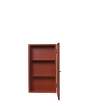 Haze Wall Cabinet Reeded Glass, oxide red