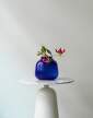 Step Vase H23, blue