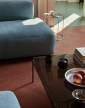Sett LN13 Coffee Table, dark chrome  / smoked glass