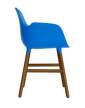 Form Armchair Walnut, bright blue