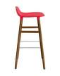 Form Bar Chair 75 cm Walnut, bright red